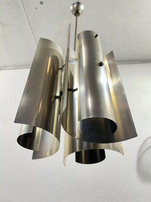 Pendant Light in Chrome & Steel in the style of Max Sauze, 1970s-BRT-2021441