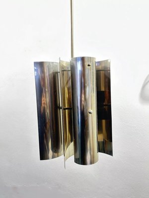 Pendant Light in Chrome & Steel in the style of Max Sauze, 1970s-BRT-2021441