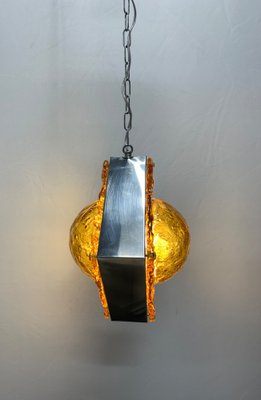 Pendant Light with Double Murano Plates attributed to Mazzega, 1960s-XQC-1796314