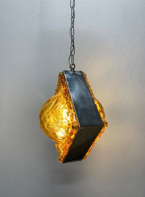 Pendant Light with Double Murano Plates attributed to Mazzega, 1960s-XQC-1796314