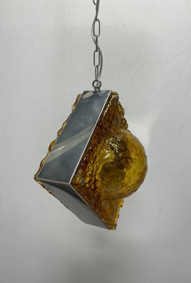 Pendant Light with Double Murano Plates attributed to Mazzega, 1960s-XQC-1796314