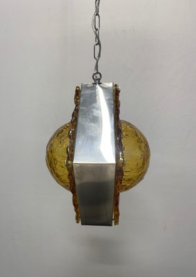 Pendant Light with Double Murano Plates attributed to Mazzega, 1960s-XQC-1796314