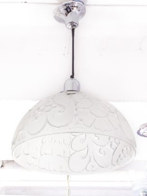 Pendant Light with Lalique Style Lampshade-FSD-1363343