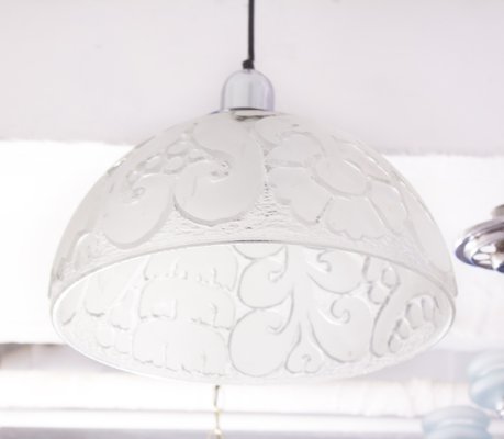 Pendant Light with Lalique Style Lampshade-FSD-1363343