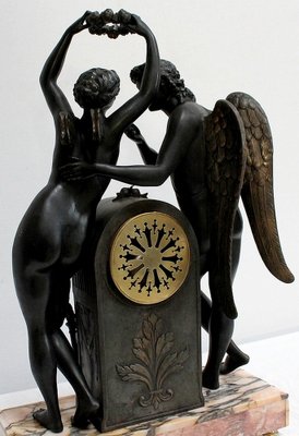 Pendulum Regulating Psyche Crowning Love by Claude Michallon, 1900s-RVK-1048530