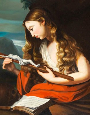 Penitent Magdalene, Oil on Canvas, 18th Century-ABO-1440487