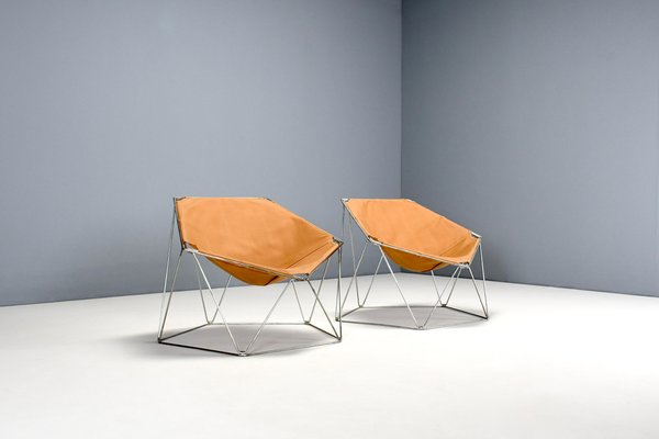 Penta Chairs in Canvas by Jean-Paul Barray and Kim Moltzer for Bofinger, Set of 2-QT-1781137