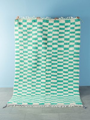 Peppermint Check Berber Rug, 2010s-GPP-1383952