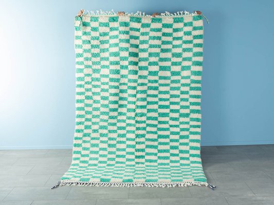 Peppermint Check Berber Rug, 2010s-GPP-1383952