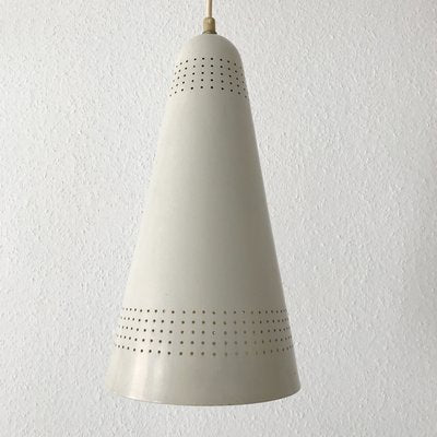 Perferorated Aluminum and Brass Pendant Lamp, 1960s-WPT-575721