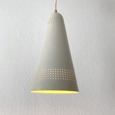 Perferorated Aluminum and Brass Pendant Lamp, 1960s-WPT-575721