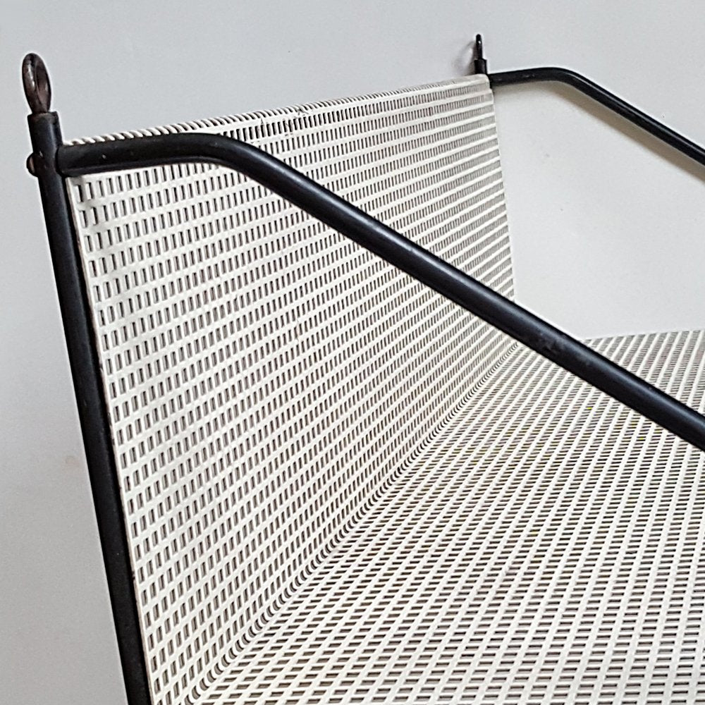 Perforated Metal Bookshelf by Tjerk Reijenga for Pilastro, 1950s-NUX-1181012