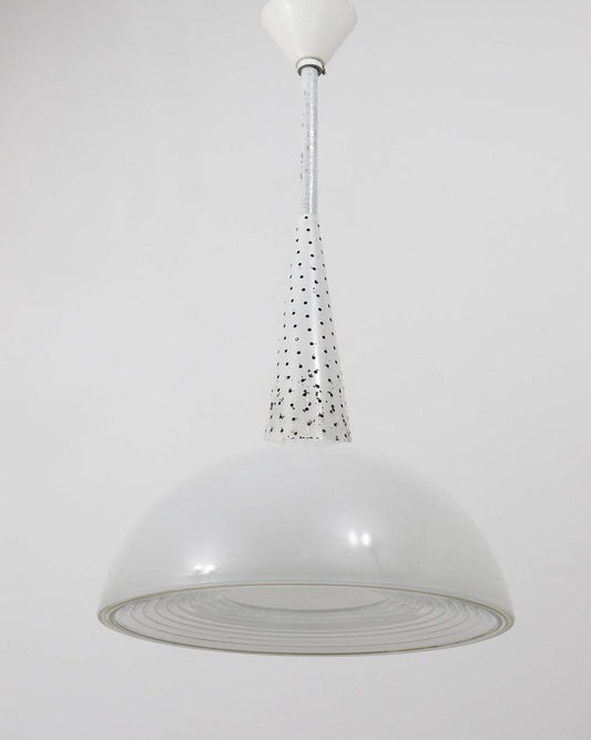 Perforated Pendant Lamp attributed to Mathieu Matégo, France, 1950s