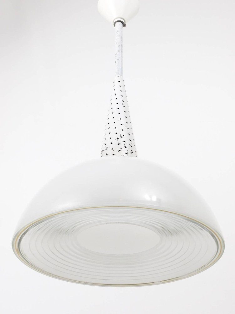 Perforated Pendant Lamp attributed to Mathieu Matégo, France, 1950s