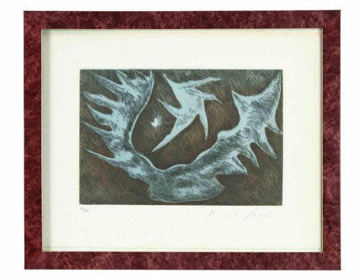 Pericle Fazzini, Abstract Composition, 1970s, Etching, Framed-ZCI-1416555