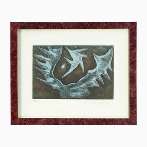 Pericle Fazzini, Abstract Composition, 1970s, Etching, Framed-ZCI-1416555