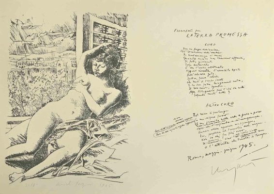 Pericle Fazzini and Giuseppe Ungarett, Fragments for the Promised Land, 1945, Lithograph-ZCI-2029164