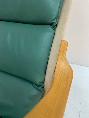 Pernilla 69 Armchair in Green Leather by Bruno Mathsson for Dux, 1960s-QVY-1752540