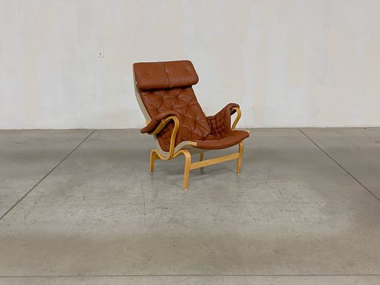 Pernilla 69 Lounge Chair with Ottoman by Bruno Mathsson for Dux, 1990s, Set of 4-WMP-1843405