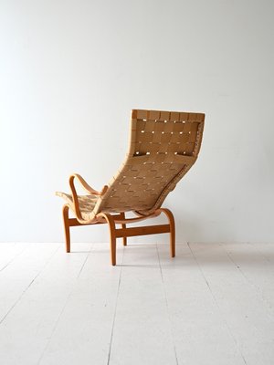 Pernilla Armchair and Footstool by Bruno Mathsson, 1960s-QWP-2042049