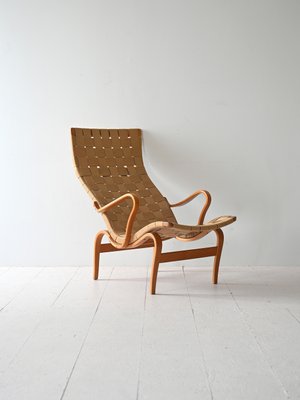 Pernilla Armchair and Footstool by Bruno Mathsson, 1960s-QWP-2042049