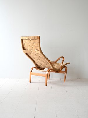 Pernilla Armchair and Footstool by Bruno Mathsson, 1960s-QWP-2042049