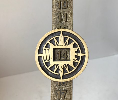 Perpetual Nautical Date Calendar in Bronze, 1970s-LCR-986570