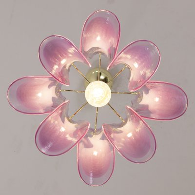 Petal Ceiling Lamp in Murano Glass Glass Color and White, 1990s-MPO-1722221