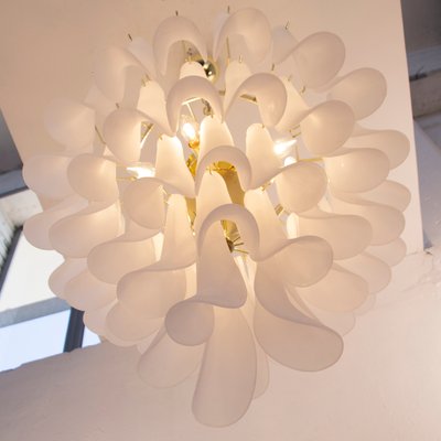 Petal Suspension Chandelier in Murano Glass, Italy-MPO-1361813