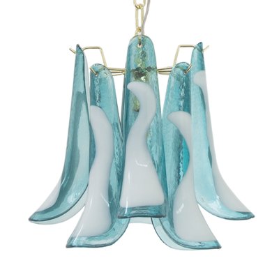 Petal Suspension Lamp in Murano Glass Color and White Color, 1990s-MPO-1722231