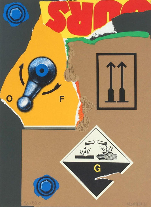 Peter Klasen, Derrière Le Miroir De Notre Monde III, 1991, Screenprint on Goya Paper