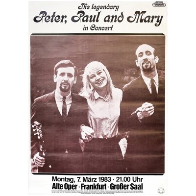 Peter, Paul and Mary Such Is Love, 1983, Concert Music Poster-DEK-932599