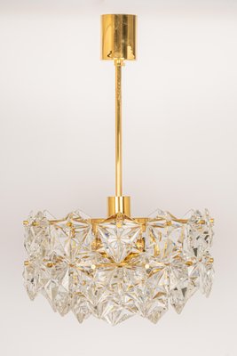 Petite Chandelier in Brass and Crystal Glass by Kinkeldey, Germany, 1970s-UGR-1159886