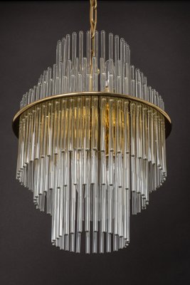 Petite Crystal Glass Rod Pendant Light, Germany, 1970s-UGR-1086307