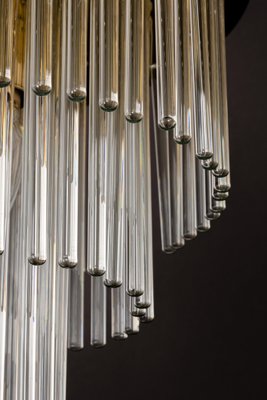 Petite Crystal Glass Rod Pendant Light, Germany, 1970s-UGR-1086307