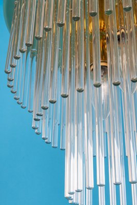 Petite Crystal Glass Rod Pendant Light, Germany, 1970s-UGR-1086307