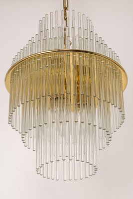 Petite Crystal Glass Rod Pendant Light, Germany, 1970s-UGR-1086307