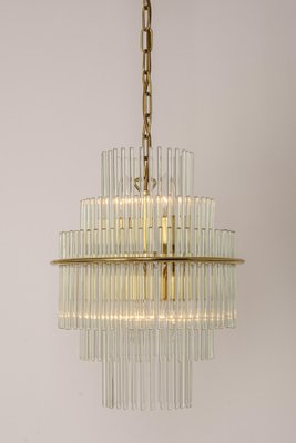 Petite Crystal Glass Rod Pendant Light, Germany, 1970s-UGR-1086307