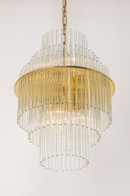 Petite Crystal Glass Rod Pendant Light, Germany, 1970s-UGR-1086307