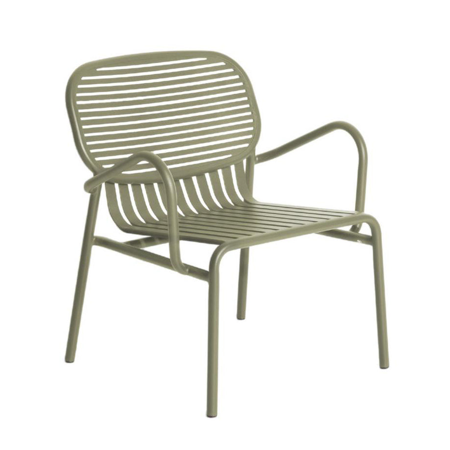 Week-End - Garden Powder Coated Aluminium Easy Chair With Armrests by Petite Friture #Green jade