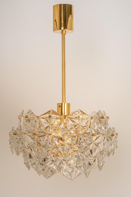 Petite German Brass and Crystal Glass Chandeliers by Kinkeldey, 1970s-UGR-1093008