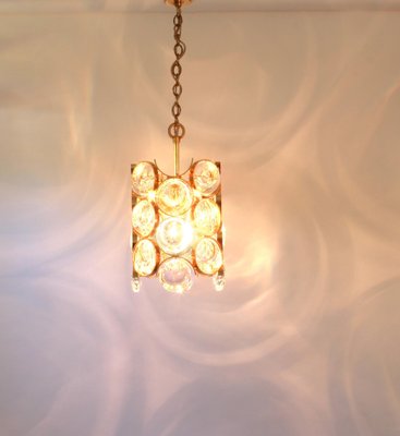 Petite German Gilded Brass Pendants by Sciolari for Palwa, 1970s, Set of 2-UGR-1085485