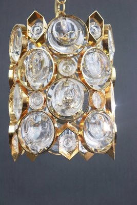 Petite German Gilt Brass and Crystal Glass Pendant from Palwa, 1970s-UGR-1086091