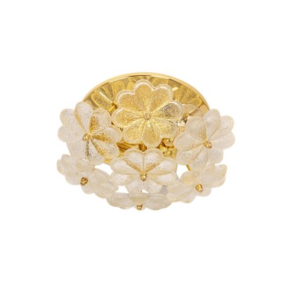 Petite German Glass Flower Wall Light by Ernst Palme, 1970s-UGR-1191814