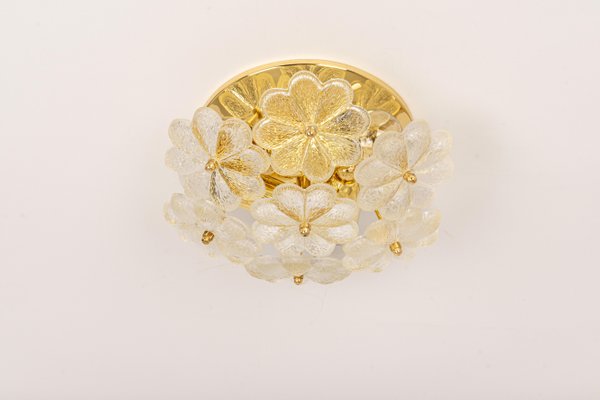 Petite German Glass Flower Wall Light by Ernst Palme, 1970s-UGR-1191814