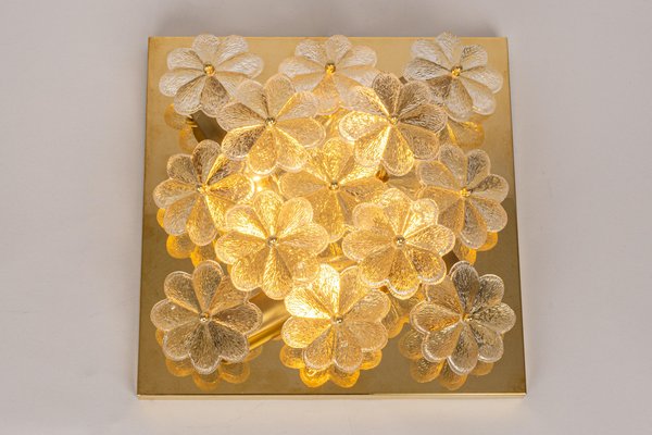 Petite Glass Flower Wall Light from E. Palme, Germany-UGR-1176021