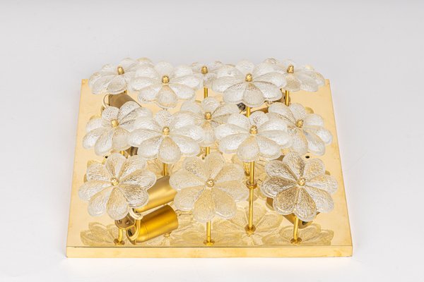 Petite Glass Flower Wall Light from E. Palme, Germany-UGR-1176021