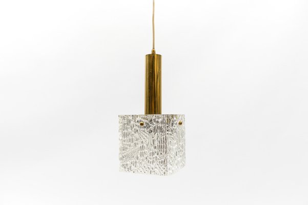 Petite Ice Glass Ceiling Lamp by Kalmar Franken Kg, Germany, 1970s-KQB-1744177