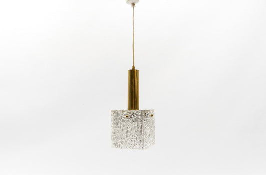 Petite Ice Glass Ceiling Lamp by Kalmar Franken Kg, Germany, 1970s