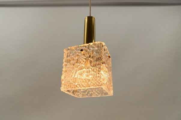 Petite Ice Glass Ceiling Lamp by Kalmar Franken Kg, Germany, 1970s-KQB-1744177